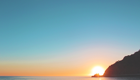Sunset at the headland